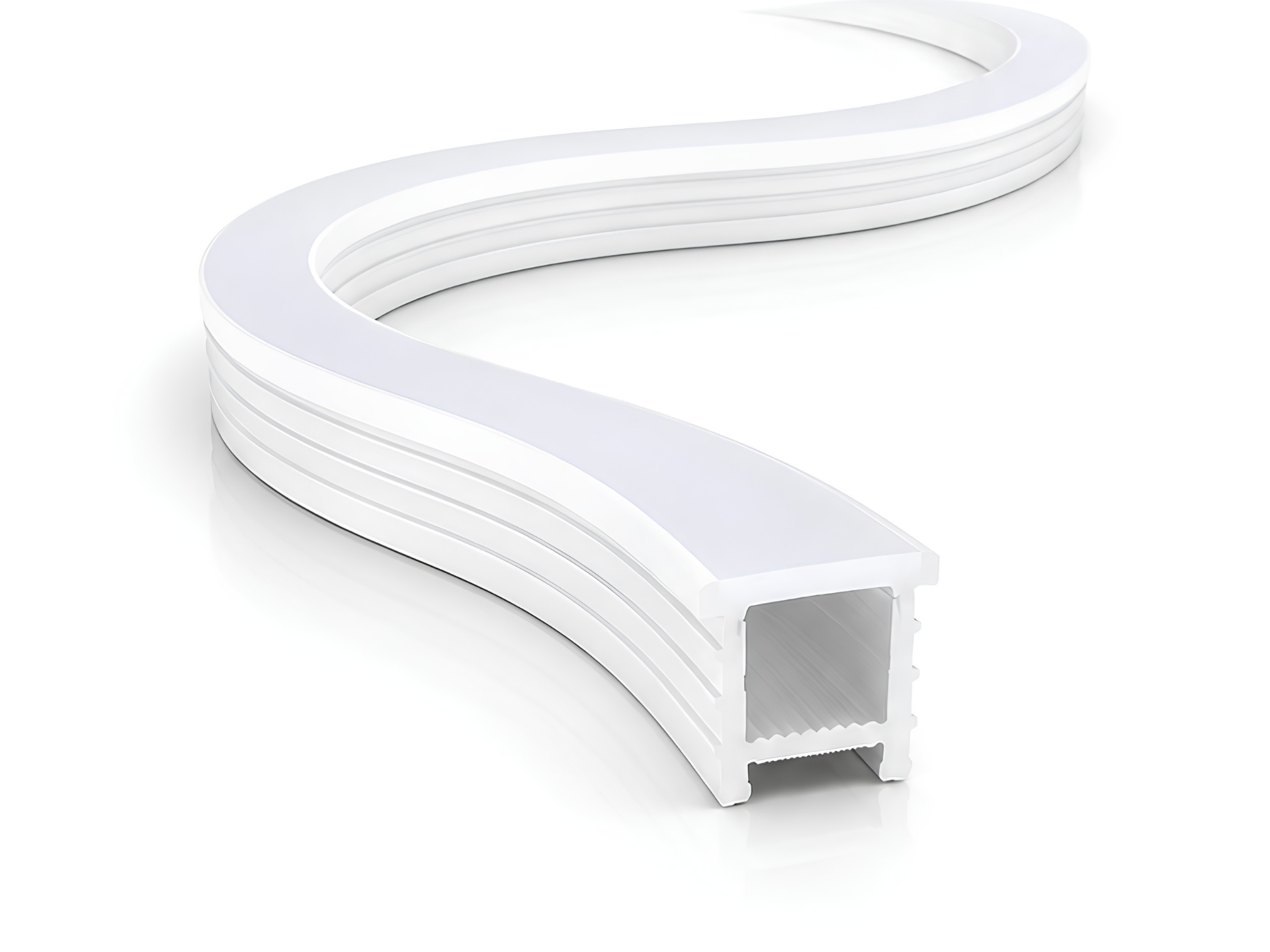 Housing LED Strip Silicone Flexible 20x20mm IP67 – Silicone Standard White