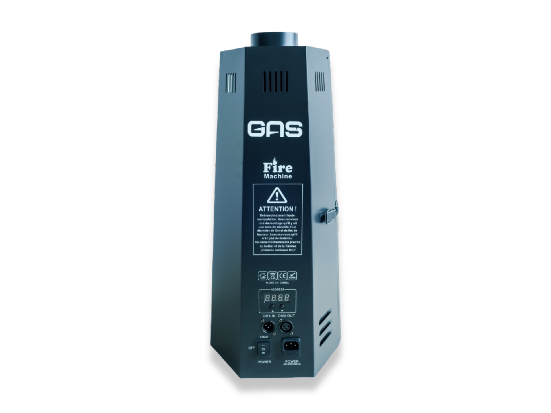 GAS Professional Stage Flame Machine DMX512 - Controlled Flame Effect