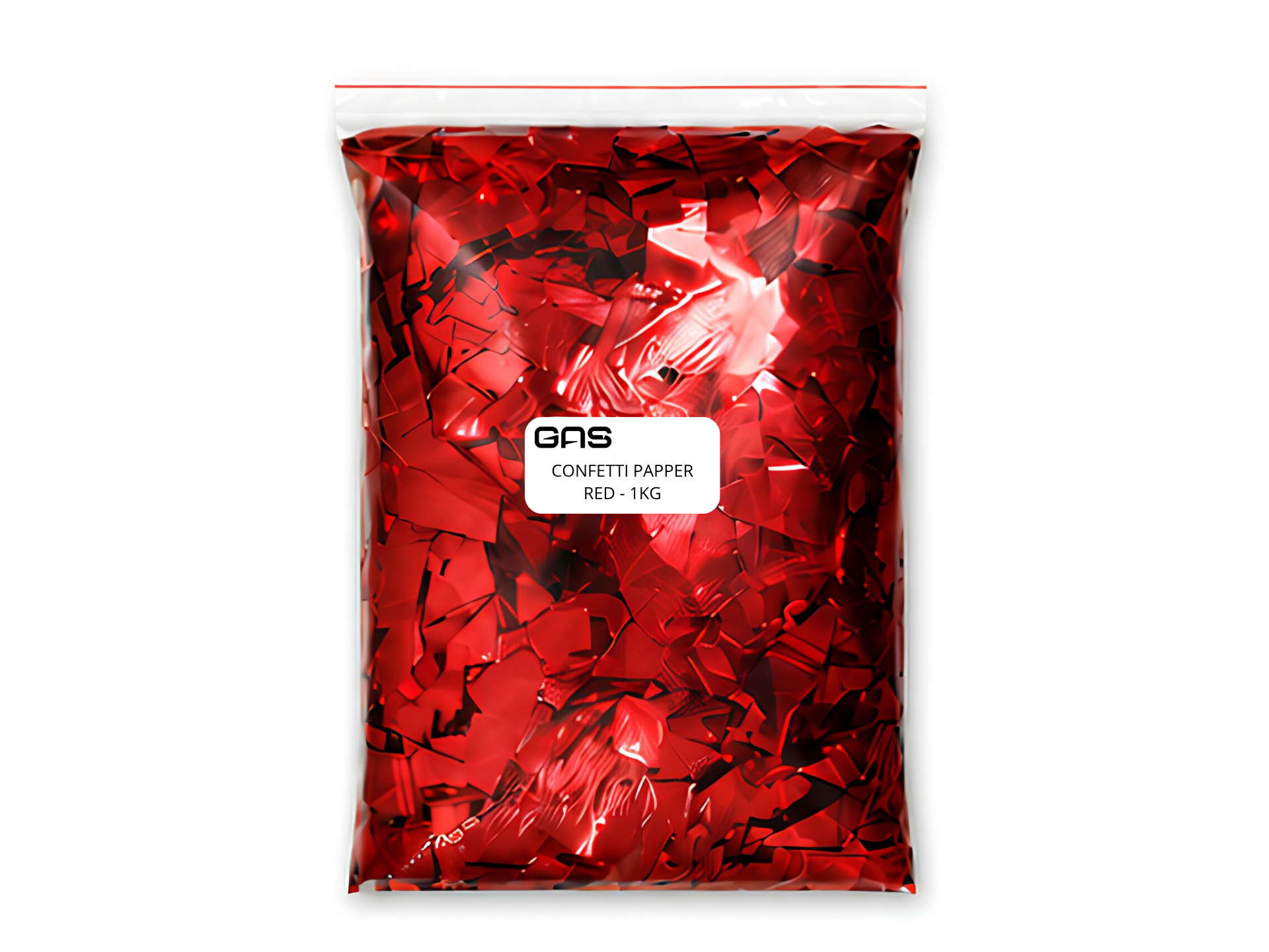 Confetti Paper Metalic (1kg) - Red