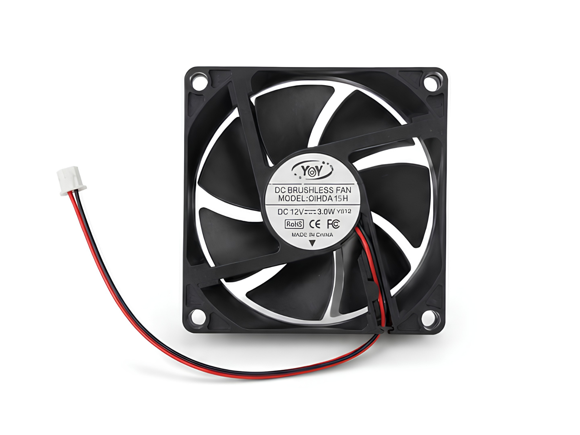 Yoy DC Brushless Fan 12V 3W - 8×8×2cm