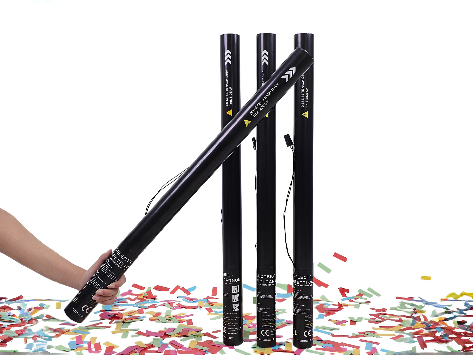 Electric Confetti Tube 75cm - Party Property Confetti Handle Shooter gallery thumbnail 3