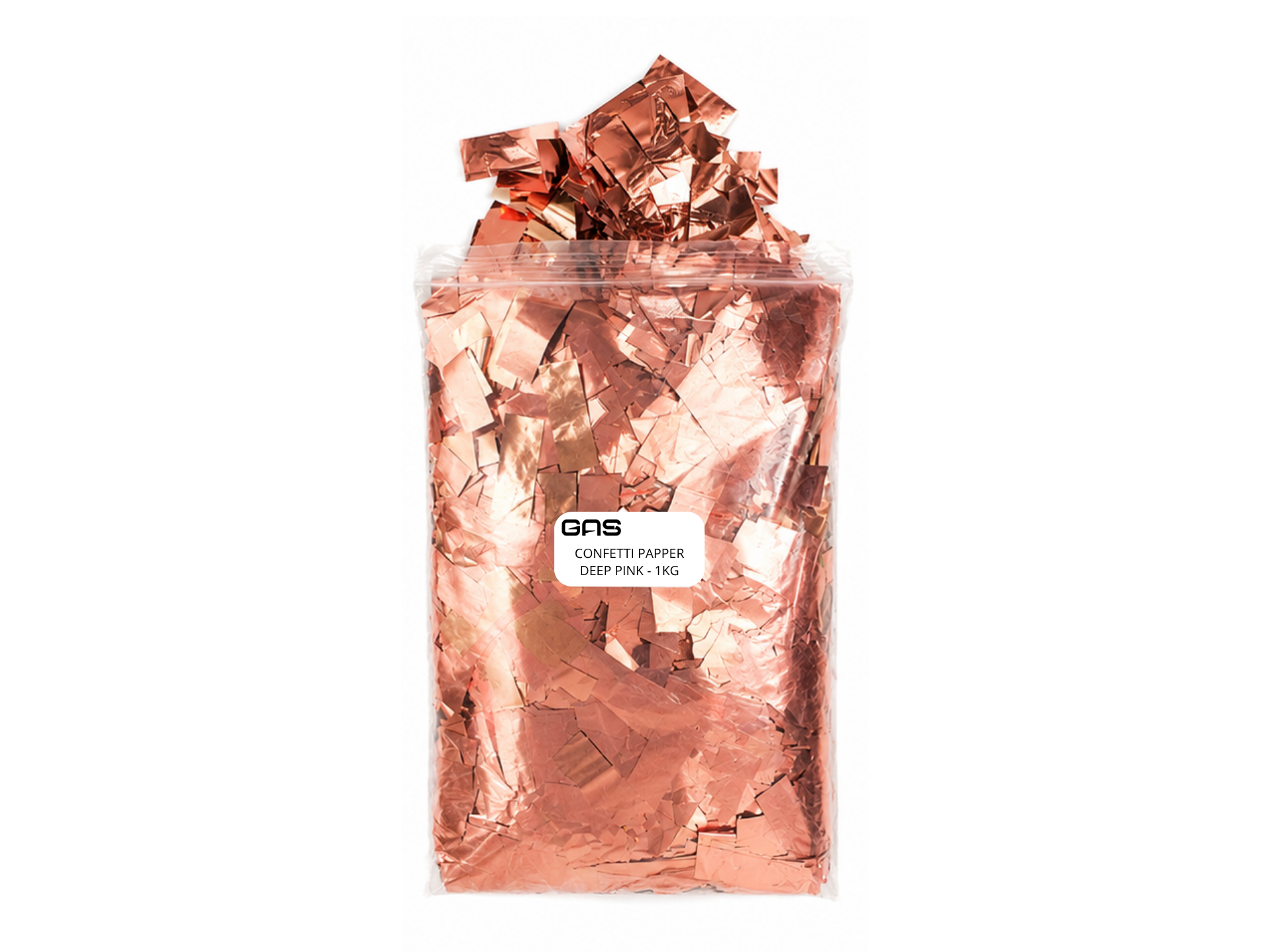 Confetti Paper Metalic (1kg) - Dark Pink (Peach) gallery thumbnail 2